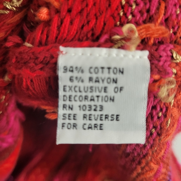 Vintage MFA Boston Christmas Knit SweaterCrochet Button CoversEmbroidered Border - Picture 3 of 11